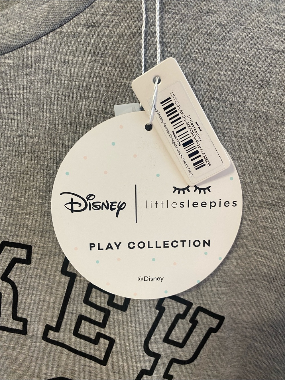 NWT Disney Little Sleepies Men’s Mickey Mouse Short-sleeve T-Shirt - Picture 2 of 5